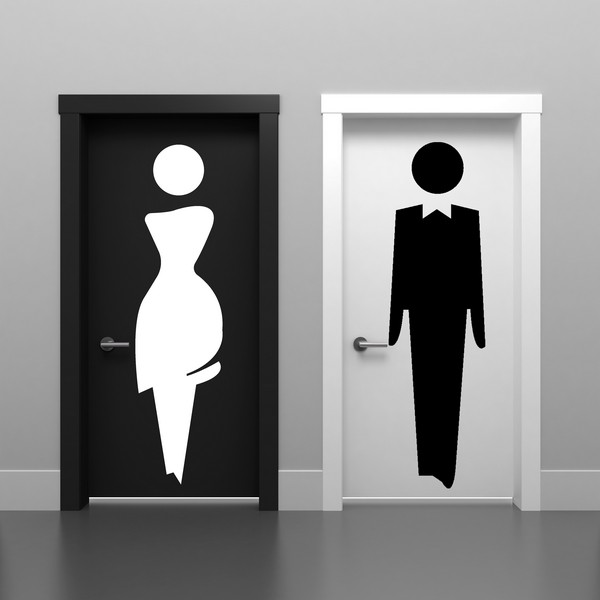 Exemple de stickers muraux: Toilettes Homme Standing